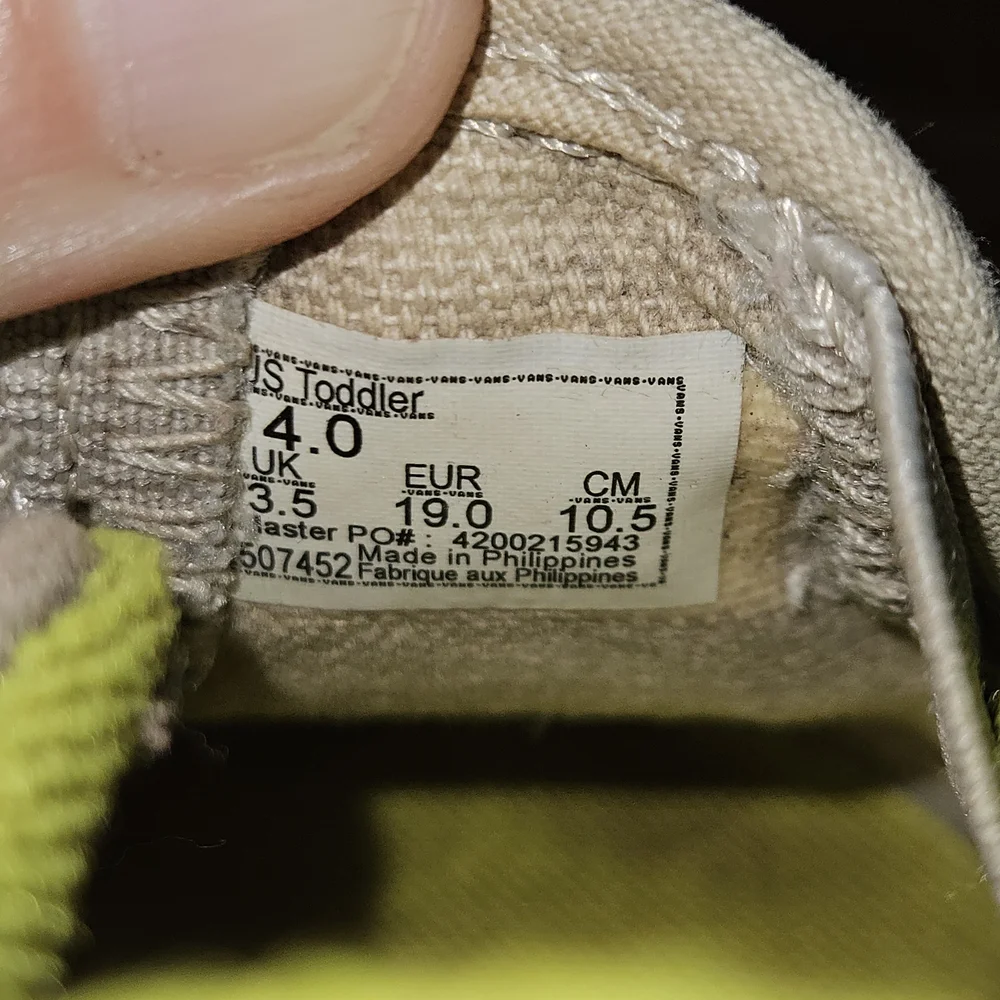 Vans Avocado Baby Shoes - Green and Cream Toddler 4